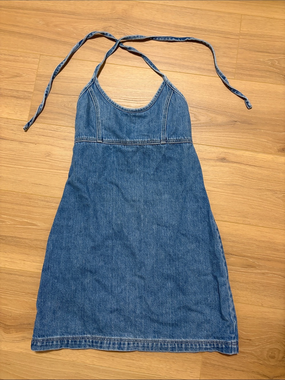 Women’s Denim Tie-Strap Dress - Blue